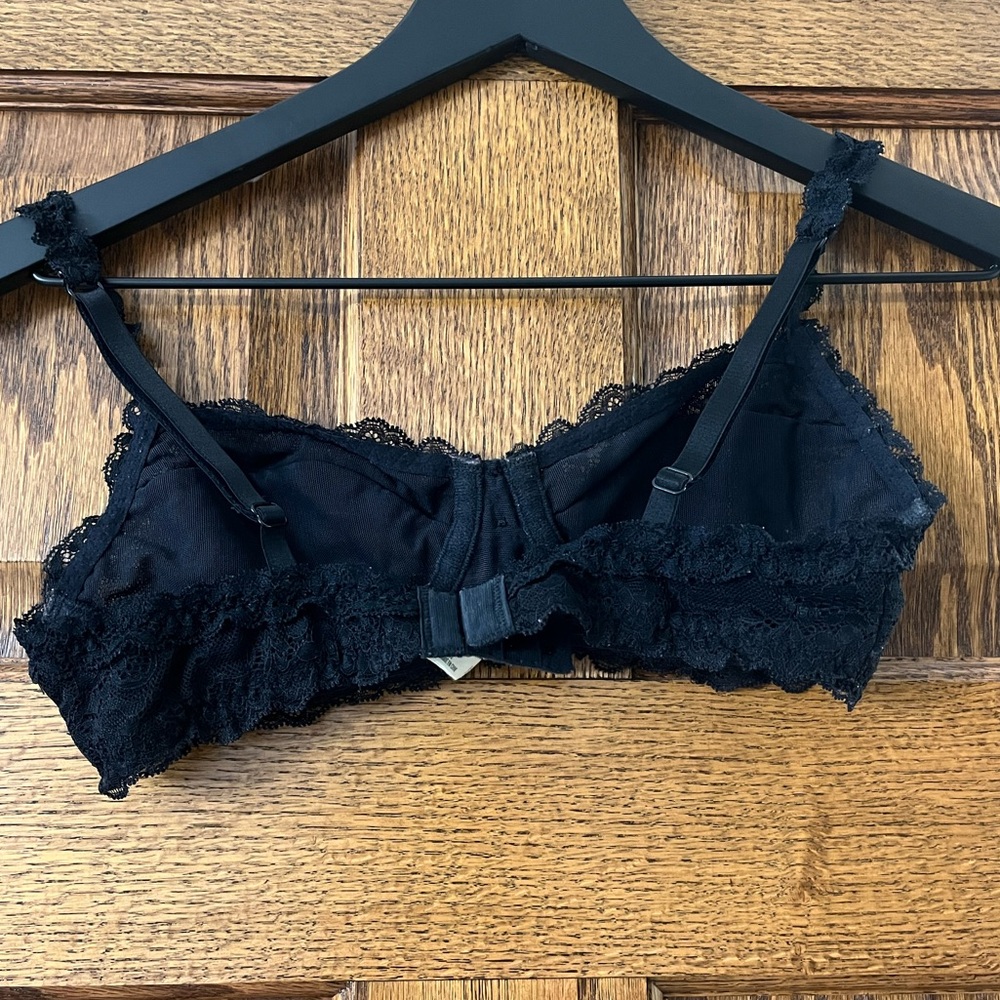 AERIE Sheer Black Lace Bra | Size S - Picture 3 of 5